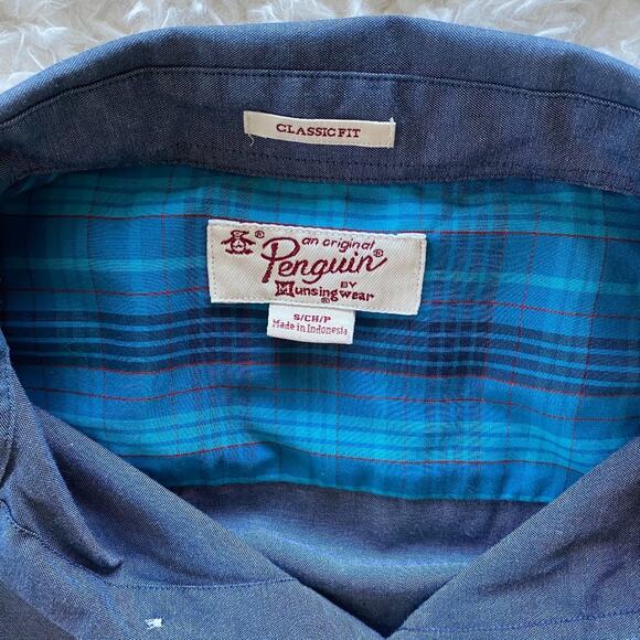 Original Penguin by Munsingwear Mens Long Sleeve Classic Fit Dress Shirt Small - Picture 3 of 8